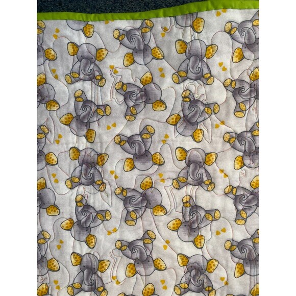 Dog Quilt Handmade Multiple Breeds Frenchies Reversible Elephants 36 X 44.50 - Picture 9 of 12